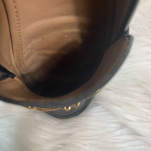 Sam Edelman Laurs Black Leather Platform Loafers Chunky Heel Horsebit SZ… - Picture 11 of 14